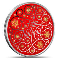 1 oz Colorized Scottsdale Feliz Navidad Silver Round (New)