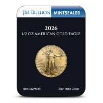 2026 1/2 oz American Gold Eagle Coin (MintSealed, BU)