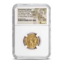 Byzantine Empire Heraclius+Her.Constantine AV Solidus NGC Ch AU