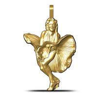 15 Gram Marilyn Monroe Shaped Gold Pendant