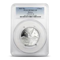 2025 2 oz Proof Mexican Silver Libertad Coin PCGS PR70 DCAM