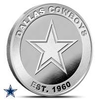 1 oz NFL Dallas Cowboys Silver Round (BU)
