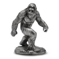 1 oz Antique Finish Big Foot Silver Statue (New w/ CoA)