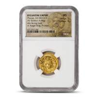Byzantine Empire Phocas, AD 602-610 AV Solidus NGC MS