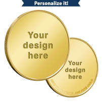 1 oz Design Your Own Engravable Gold Round (New w/ Capsule)