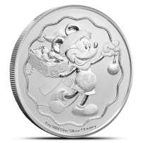 2025 1 oz Niue Silver Mickey Mouse Seasons Greetings Coin (BU)