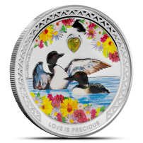 2026 1 oz Proof Colorized Niue Silver Love is Precious Great Northern Diver Coin (Box + CoA)