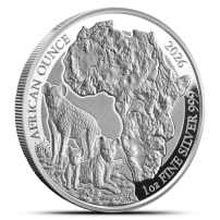 2026 1 oz Rwanda Silver African Ounce Spotted Hyena Coin (BU)
