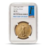 2026 1 oz American Gold Eagle Coin NGC MS70 FDOI