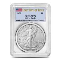 2026 1 oz American Silver Eagle Coin PCGS MS70 FDOI