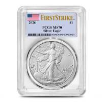 2026 1 oz American Silver Eagle Coin PCGS MS70 FS