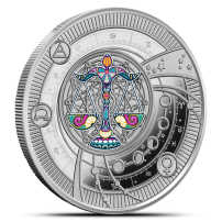 2025 10 Gram Proof Colorized Cameroon Silver Zodiac Signs Libra Coin (Box + CoA, Pendent)