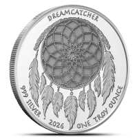 2026 1 oz Proof Sioux Nation Silver Dream Catcher Coin (Box + CoA)