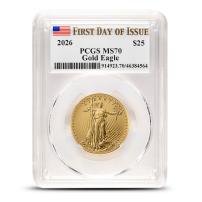 2026 1/2 oz American Gold Eagle Coin PCGS MS70 FDOI