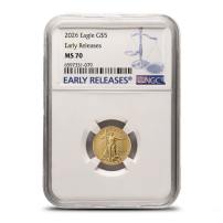 2026 1/10 oz American Gold Eagle Coin NGC MS70 ER