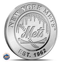 1 oz MLB New York Mets Silver Round (BU)