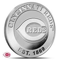 1 oz MLB Cincinnati Reds Silver Round (BU)