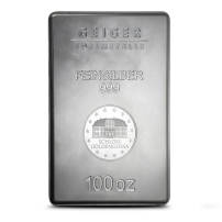 100 oz Geiger Security Line Silver Bar