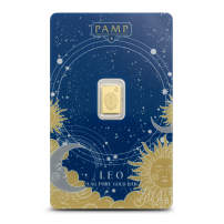 1/2 Gram PAMP Suisse Zodiac Leo Gold Bar (New w/ Assay)