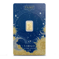 1/2 Gram PAMP Suisse Zodiac Virgo Gold Bar (New w/ Assay)