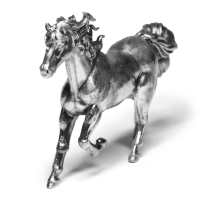 1 oz Antique Finish Mustang Silver Statue (New w/ CoA)