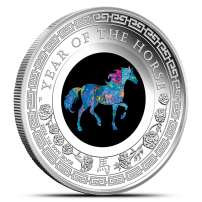 2026 1 oz Proof Australian Silver Lunar Horse Opal Coin (Box + CoA)