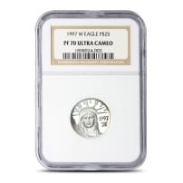 1/4 oz Proof American Platinum Eagle Coin PR/PF70 (Random Year, Varied Label, PCGS or NGC)