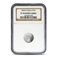 1/10 oz Proof American Platinum Eagle Coin PR/PF70 (Random Year, Varied Label, PCGS or NGC)