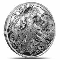 2025 1 oz Pitcairn Islands Silver Ocean Wonders Octopus Coin (BU)