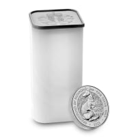 2025 2 oz British Silver Tudor Beasts Greyhound of Richmond Tube (10 Coins, BU)