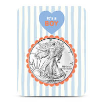 2026 1 oz American Silver Eagle Coin (BU, It's a Boy Card)