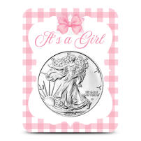 2026 1 oz American Silver Eagle Coin (BU, It's a Girl Card)
