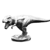 1 oz Antique Finish Tyrannosaurus Rex Silver Statue (New w/ CoA)