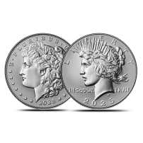2025-S Reverse Proof Morgan & Peace Silver Dollar 2-Coin Set (Box + CoA)