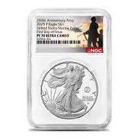 2025-P 1 oz Proof Marine Corps Privy American Silver Eagle Coin NGC PF70 UCAM FDOI