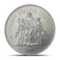 50 Francs Silver Coin (Random Year, AU+)