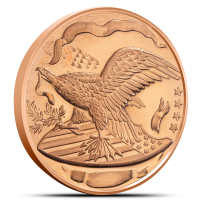 1 oz SilverTowne Eagle and Shield Copper Round (New)
