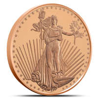 1 oz SilverTowne Saint Gaudens Copper Round (New)