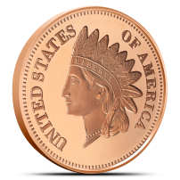 1 oz SilverTowne Indian Head Penny Copper Round (New)