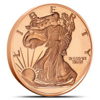 1 oz SilverTowne Walking Liberty Copper Round (New)