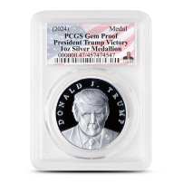 1 oz President Trump Victory Silver Medallion PCGS GEM Proof