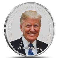 1 oz President Trump Signature Portrait Silver Medallion (Proof-Like)