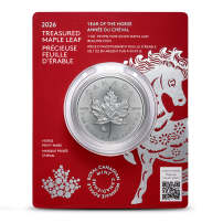2026 1 oz Canadian Silver Treasured Maple Leaf Lunar Horse Privy Coin (New w/ Assay)