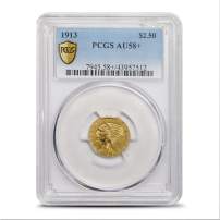 1913 $2.50 Indian Gold Quarter Eagle Coin PCGS AU58+