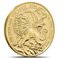 2026 1 oz British Gold The Lion and The Eagle Coin (BU)