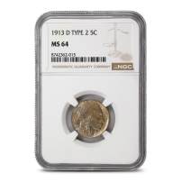 1913-D Buffalo Nickel NGC MS64