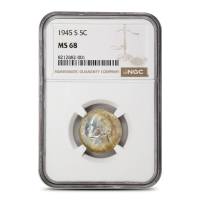 1945-S Jefferson Nickel NGC MS68