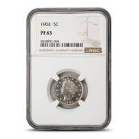1904 Liberty Head Nickel NGC PF63 (Type 2, With Cents)