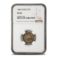 1883 Shield Nickel NGC PF65