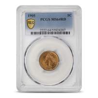 1905 Indian Head Cent PCGS MS64 RD